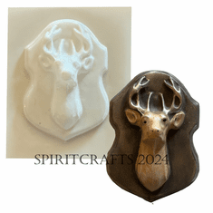 MOUNTED DEER <BR> PLASTER MOLD <BR> (6" x 4.5")