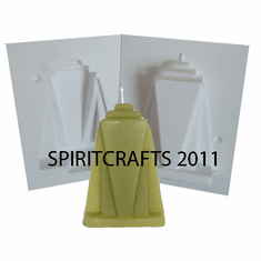 MULTI-TAPERED<br> PILLAR CANDLE MOLD<br> (5" HT, 12.5 oz)