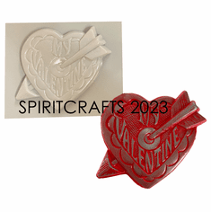 MY VALENTINE HEART PLASTER MOLD (6" HT)