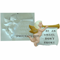 NO SMOKING ANGEL PLASTER CASTING MOLD (11" x 8.25")