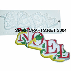 NOEL PLASTER CRAFT MOLD (6" x 2.25")