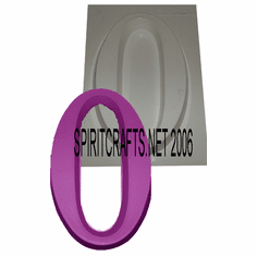 NUMBER 0 PLASTER CRAFTING MOLD (4.75" X 7.25")