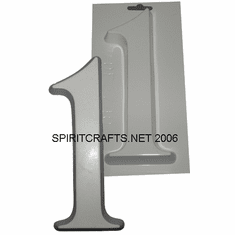 NUMBER 1 PLASTER CASTING MOLD (3" x 7.25")