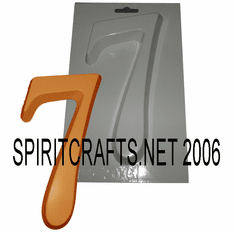 NUMBER 7 PLASTER CASTING MOLD (3.5" x 7.25")