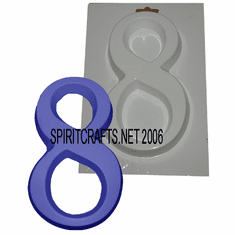 NUMBER 8 PLASTER CRAFTING MOLD (4.5" x 7.25")