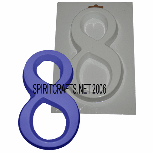 NUMBER 8 PLASTER CRAFTING MOLD (4.5" x 7.25")