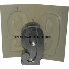 NUMBER NINE 9 CANDLE MAKING MOLD (5.25" HT, 8 oz)