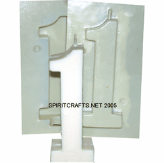 NUMBER ONE 1 CANDLE MOLD (5.25" HT, 5 oz)