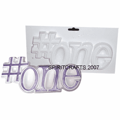 NUMBER ONE WORD PLAQUE PLASTER MOLD (9.5" x 4.5")