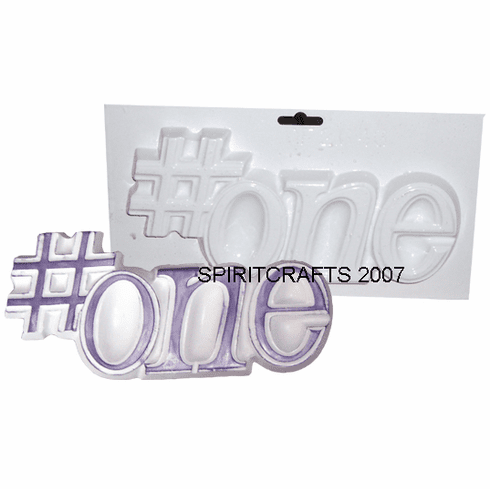 NUMBER ONE WORD PLAQUE PLASTER MOLD (9.5" x 4.5")