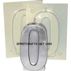 NUMBER ZERO 0 CANDLE MAKING MOLD (5.25", 9 oz)