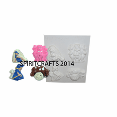 NURSERY RHYMES PLASTER MOLD, 4 ON 1