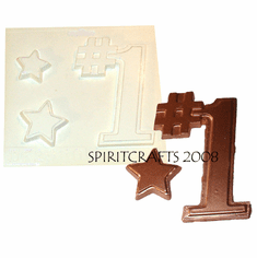 ONE AND STARS PLASTER CRAFT MOLD (5" HT)