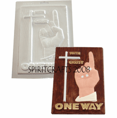 ONE WAY WITH CHRIST PLASTER MOLD (6" x 8.5")