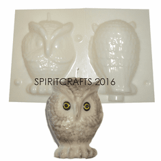 OWL CANDLE MAKING MOLD (4.5" HT, 8.5 oz)