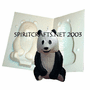 PANDA BEAR<BR> CANDLE MAKING MOLD<BR> (5.75" HT, 1 lb)