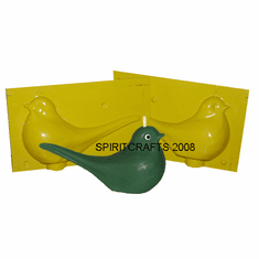 PARAKEET BIRD<br>  CANDLE MAKING MOLD<br>  (3" HT, 8 oz)