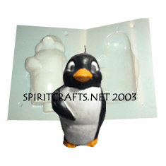 PENGUIN CANDLE <br> MAKING MOLD <br> (5.25", 12 oz)