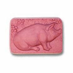 PIG PLASTIC SOAP MOLD, 3 WELL