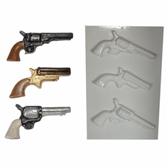 PISTOLS PLASTER MOLD, 3 ON 1 ASSORTMENT