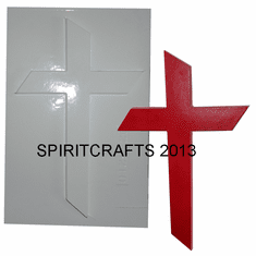POINTED CROSS PLASTER CRAFT MOLD (13.25" HT)