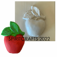 POURETTE APPLE <br> PLASTER CRAFT MOLD <br> (3" X 4")