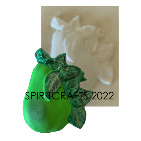 POURETTE PEAR <br> PLASTER CRAFT MOLD <br> (5" x 3.5")