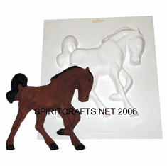 PRANCING HORSE<br> PLASTER CRAFT MOLD <br> RIGHT FACING (8.5" HT)