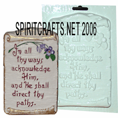 PROVERBS 3:6 "IN ALL WAYS" PLASTER CRAFT MOLD (4.75" x 7.5")