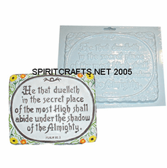 PSALM 91:1 SMALL PLASTER MOLD (9 x 7.25")
