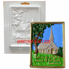 PSALMS 112:1 HOUSE OF THE LORD PLASTER MOLD (6" HT)