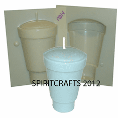 REVERSE TAPERED<br> ROUND CANDLE MOLD<br> (4.5" HT, 9 oz)