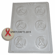 ROUND AWARENESS RIBBON SOAP MOLD (6 WELL)