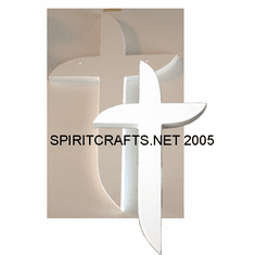 ROUNDED CROSS PLASTER CRAFT MOLD (13.25" HT)