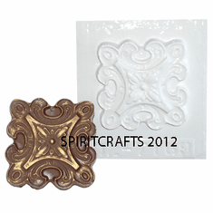 ROUNDED SQUARE TILE PLASTER MOLD (3.25" DIA)