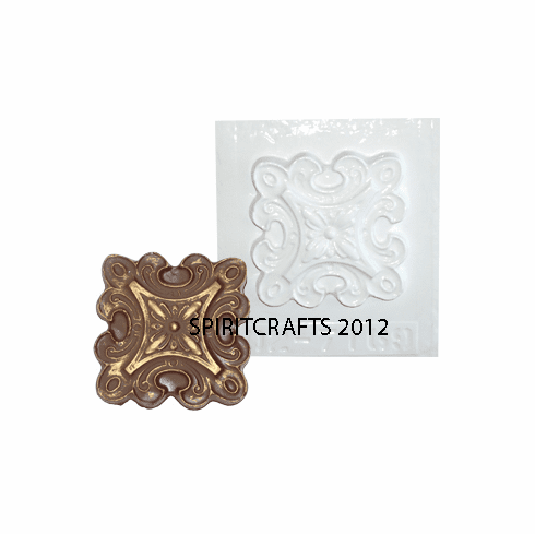 ROUNDED SQUARE TILE PLASTER MOLD (3.25" DIA)