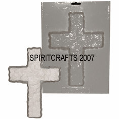RUGGED CROSS PLASTER CASTING MOLD (9.75" HT)