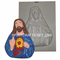 SACRED HEART JESUS RELIGIOUS <br>PLASTER MOLD (11" x 9")