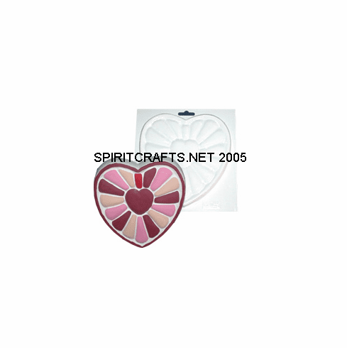 SACRED HEART PLASTER CRAFT MOLD (6.5" DIA)