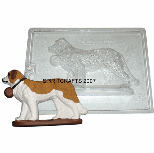 SAINT BERNARD PLASTER CRAFT MOLD, 5" x 7.5"