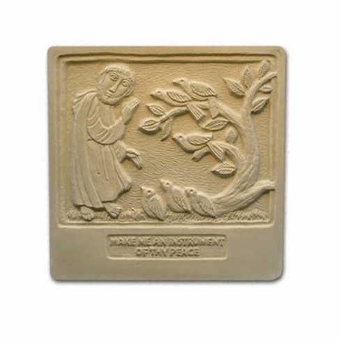 SAINT FRANCIS GARDEN CONCRETE PLAQUE MOLD