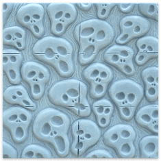 SCARY GHOST<br> HALLOWEEN SOAP <br>TRAY MOLD
