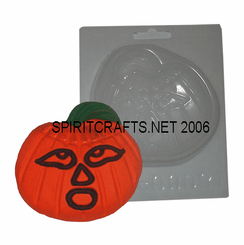 SCARY JACK O LANTERN HALLOWEEN PLASTER / RESIN MOLD (3.5")