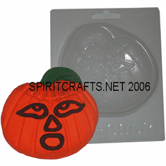 SCARY JACK O LANTERN HALLOWEEN PLASTER / RESIN MOLD (3.5")