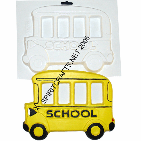 SCHOOL BUS PLASTER MOLD (9.25" x 6.75")
