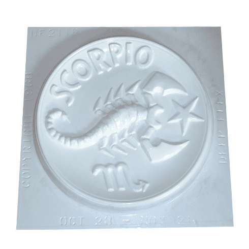 SCORPIO ZODIAC ROUND PLASTER MOLD (10.25" DIA)