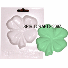 SHAMROCK FOUR LEAF CLOVER PLASTER MOLD (3.5")