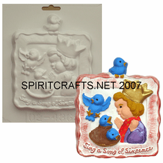 SING A SONG OF SIXPENCE PLASTER MOLD (6.5" X 5.5")
