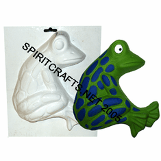 SITTING FROG PLASTER CRAFT MOLD (8.5" TALL)