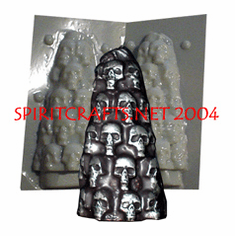 SKULL PILE CANDLE <br> MOLD (5.5", 10 OZ)